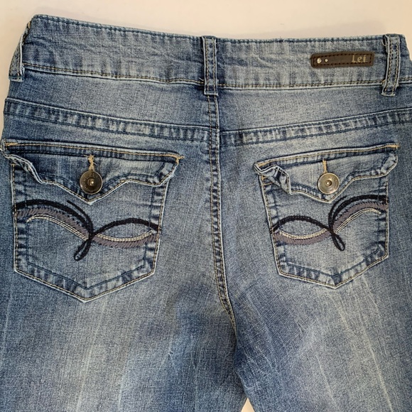 LEI Y2K 90s Jeans Ashley Louise Boot Juniors 9 Faded-Wash Back-Pockets Vintage - Picture 8 of 12